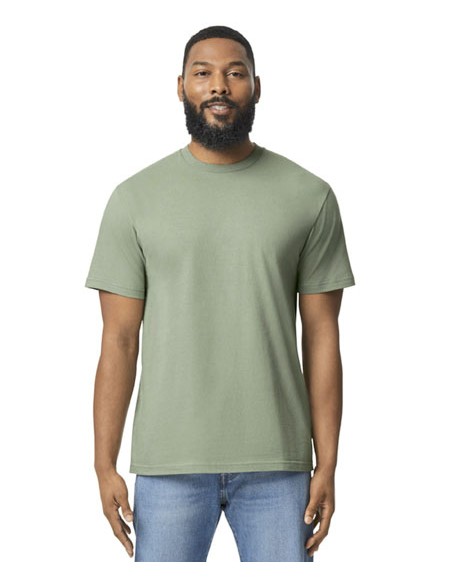 GIL-65ENLB0-Softstyle Midweight Adult No Label Enzyme Wash T-Shirt 2